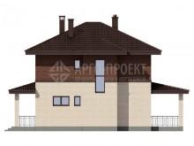 5-46.1 Проект двухэтажного кирпичного дома с четырьмя спальнями
